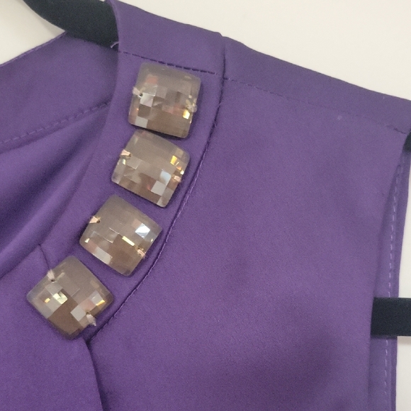 Anne Klein Purple Sleeveless Sheath Dress - Picture 8 of 8